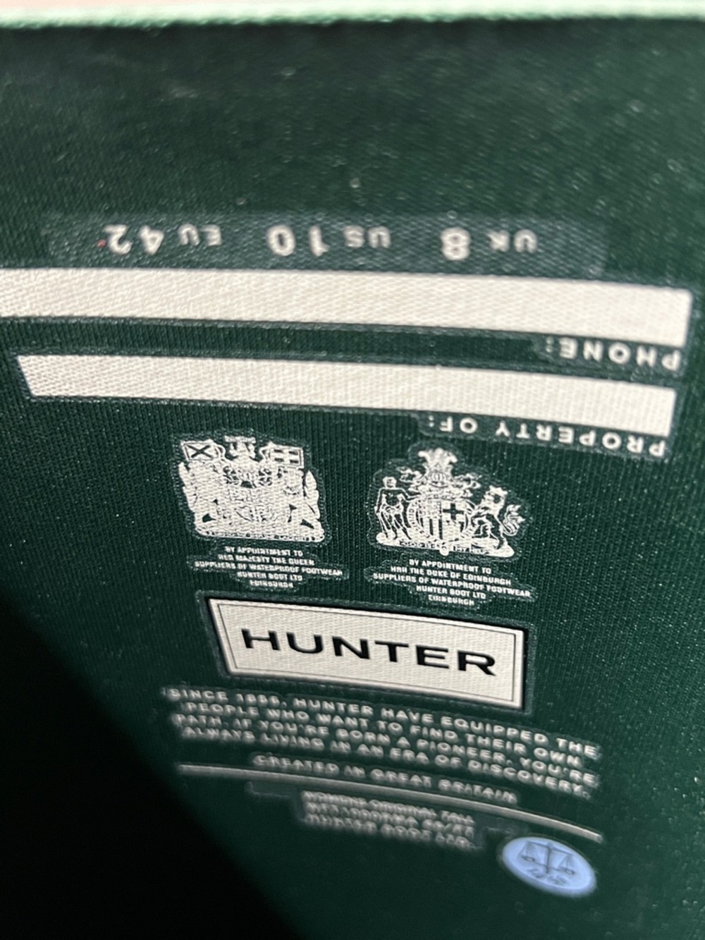 BNIB Hunter Womens Original Tall Boots — Hunter Green - Picture 10 of 17